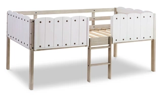 TWIN LOFT BED FRAME Wrenalyn Two-toneB081-162 ASHLEY