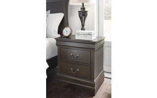 TWO DRAWER NIGHT STAND Leewarden Dark BrownB398-92 ASHLEY