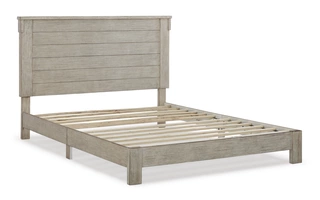 KING PANEL BED Hollentown WhitewashB434-82 ASHLEY