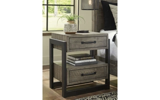 TWO DRAWER NIGHT STAND Brennagan GrayB774-92 ASHLEY