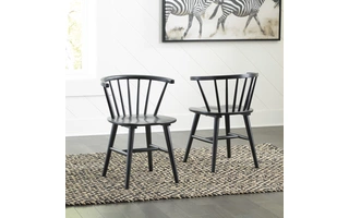 DINING ROOM SIDE CHAIR (2/CN) Otaska BlackD406-01 ASHLEY