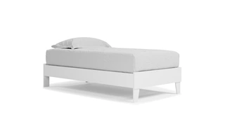 TWIN PLATFORM BED Piperton WhiteEB1221-111 ASHLEY