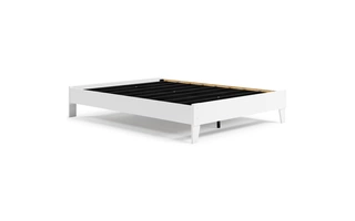 QUEEN PLATFORM BED Flannia WhiteEB3477-113 ASHLEY