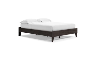 QUEEN PLATFORM BED Piperton Two-tone Brown/CharcoalEB5514-113 ASHLEY
