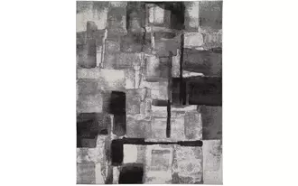 MEDIUM RUG Brycebourne Black/Cream/GrayR404982 ASHLEY