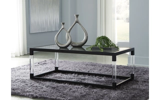 rectangular coffee table nallynx metallic grayT197-1 ashley