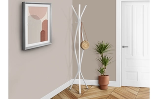 COAT RACK - 72 H - WHITE METAL CONTEMPORARY STYLE I2014 I2014 MONARCH SPECIALTIES