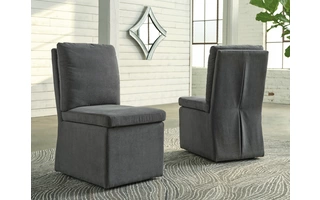 DINING UPH SIDE CHAIR (2/CN) Krystanza Weathered GrayD766-01 ASHLEY