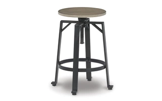SWIVEL STOOL (2/CN) Lesterton Light Brown/BlackD334-024 ASHLEY