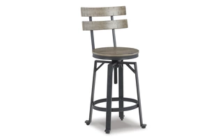 SWIVEL BARSTOOL (2/CN) Lesterton Light Brown/BlackD334-124 ASHLEY