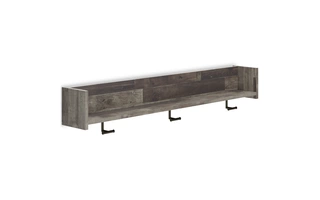 WALL MOUNTED COAT RACK W/SHELF Neilsville Multi GrayEA2120-151 ASHLEY
