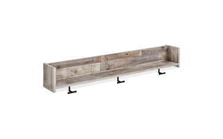 WALL MOUNTED COAT RACK W/SHELF Neilsville WhitewashEA2320-151 ASHLEY