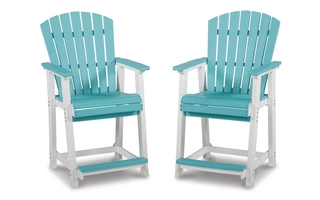 BARSTOOL (2/CN) Eisely Turquoise/WhiteP208-124 ASHLEY FURNITURE