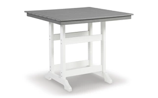 SQUARE COUNTER TBL W/UMB OPT Transville Gray/WhiteP210-632 ASHLEY FURNITURE