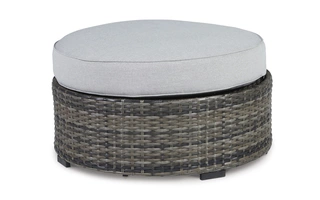 OTTOMAN WITH CUSHION Harbor Court GrayP459-814 ASHLEY FURNITURE