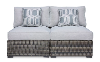 ARMLESS CHAIR W/CUSHION (2/CN) Harbor Court GrayP459-846 ASHLEY FURNITURE