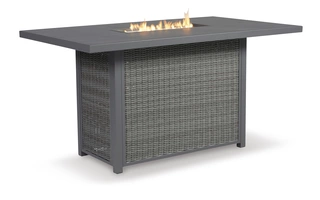 RECT BAR TABLE W/FIRE PIT Palazzo GrayP520-665 ASHLEY FURNITURE