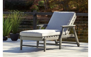 CHAISE LOUNGE WITH CUSHION Visola GrayP802-815 ASHLEY FURNITURE