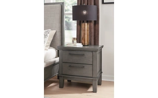 TWO DRAWER NIGHT STAND Hallanden GrayB649-92 ASHLEY