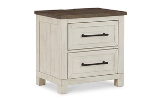 TWO DRAWER NIGHT STAND Brewgan Two-toneB784-92 ASHLEY