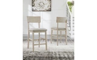 UPHOLSTERED BARSTOOL (2/CN) Waylowe D201-124 ASHLEY