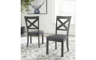 DINING UPH SIDE CHAIR (2/CN) Myshanna GrayD629-01 ASHLEY