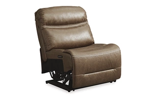 PWR ARMLESS REC W/ADJ HEADREST Glenvale Chocolate7490831 ASHLEY