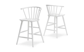 BARSTOOL (2/CN) Grannen White/NaturalD407-124 ASHLEY