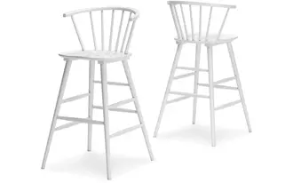 TALL BARSTOOL (2/CN) Grannen White/NaturalD407-130 ASHLEY