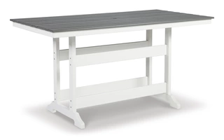 RECT COUNTER TABLE W/UMB OPT Transville Gray/WhiteP210-642 ASHLEY FURNITURE