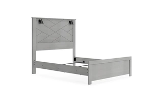 QUEEN RAILS Cottonburg Light Gray/WhiteB1192-98 ASHLEY
