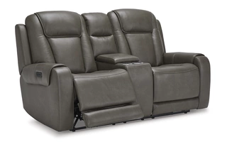 PWR REC LOVESEAT CON ADJ HDRST Card Player Smoke1180818 ASHLEY