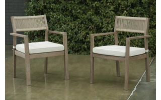 ARM CHAIR WITH CUSHION (2/CN) Aria Plains BrownP359-601A ASHLEY FURNITURE