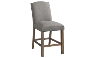 UPHOLSTERED BARSTOOL (2/CN) Aleeda BrownD747-124 ASHLEY