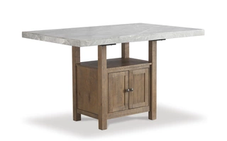 DINING ROOM COUNTER TABLE BASE Aleeda BrownD747-13B ASHLEY