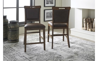 UPHOLSTERED BARSTOOL (2/CN) Royard D765-124 ASHLEY