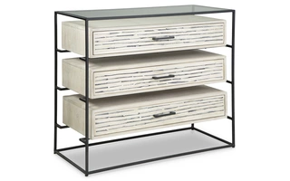 ACCENT CABINET Crewridge Black/CreamA4000531 ASHLEY