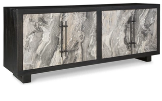 ACCENT CABINET Lakenwood Black/Gray/IvoryA4000534 ASHLEY