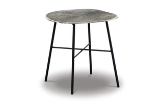 ROUND END TABLE Laverford Chrome/BlackT836-6 ASHLEY