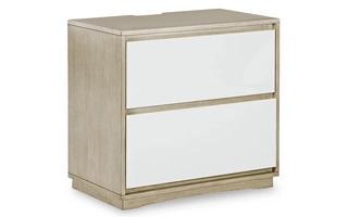 TWO DRAWER NIGHT STAND Wendora Bisque/WhiteB950-92 ASHLEY