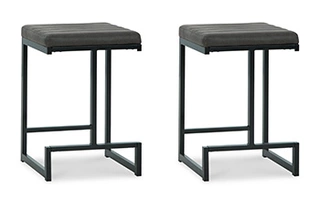 UPHOLSTERED BARSTOOL (2/CN) Strumford BlackD109-124 ASHLEY