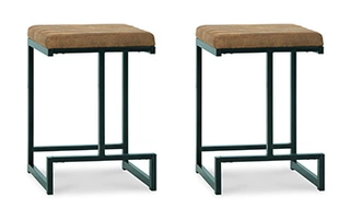 UPHOLSTERED BARSTOOL (2/CN) Strumford BlackD109-224 ASHLEY
