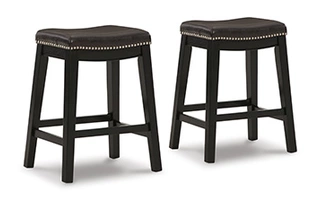 UPHOLSTERED STOOL (2/CN) Lemante Dark BrownD270-124 ASHLEY