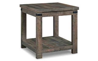 SQUARE END TABLE Hollum Rustic BrownT466-2 ASHLEY