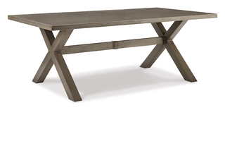 RECT DINING TABLE W/UMB OPT Beach Front BeigeP399-625 ASHLEY FURNITURE