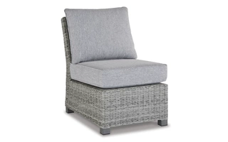 ARMLESS CHAIR W/CUSHION (1/CN) Naples Beach Light GrayP439-846 ASHLEY FURNITURE