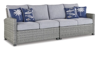 RAF/LAF LOVESEAT W/CUSH (2/CN) Naples Beach Light GrayP439-854 ASHLEY FURNITURE