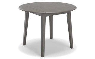 ROUND DRM DROP LEAF TABLE Shullden GrayD194-15 ASHLEY