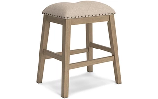 UPHOLSTERED STOOL (2/CN) Sanbriar Light BrownD393-024 ASHLEY