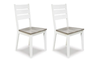 DINING ROOM SIDE CHAIR (2/CN) Nollicott Whitewash/Light GrayD597-01 ASHLEY